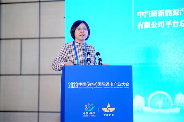 中汽研新能源汽車檢驗(yàn)中心（天津）有限公司平臺總監(jiān) 教授級高工王煒娜：動力電池多尺度、全層級測評分析技術(shù)